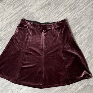 Elegant Gap Crushed Velvet Plum Skirt Size Small